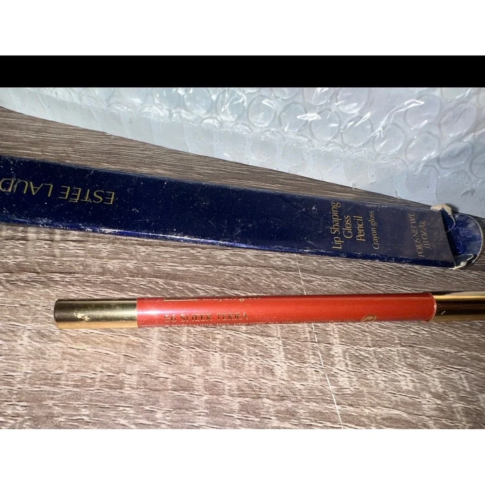 Estee Lauder Lip Shaping Gloss Pencil 06 Sheer Terra Red Brown Crayon‎ Gloss